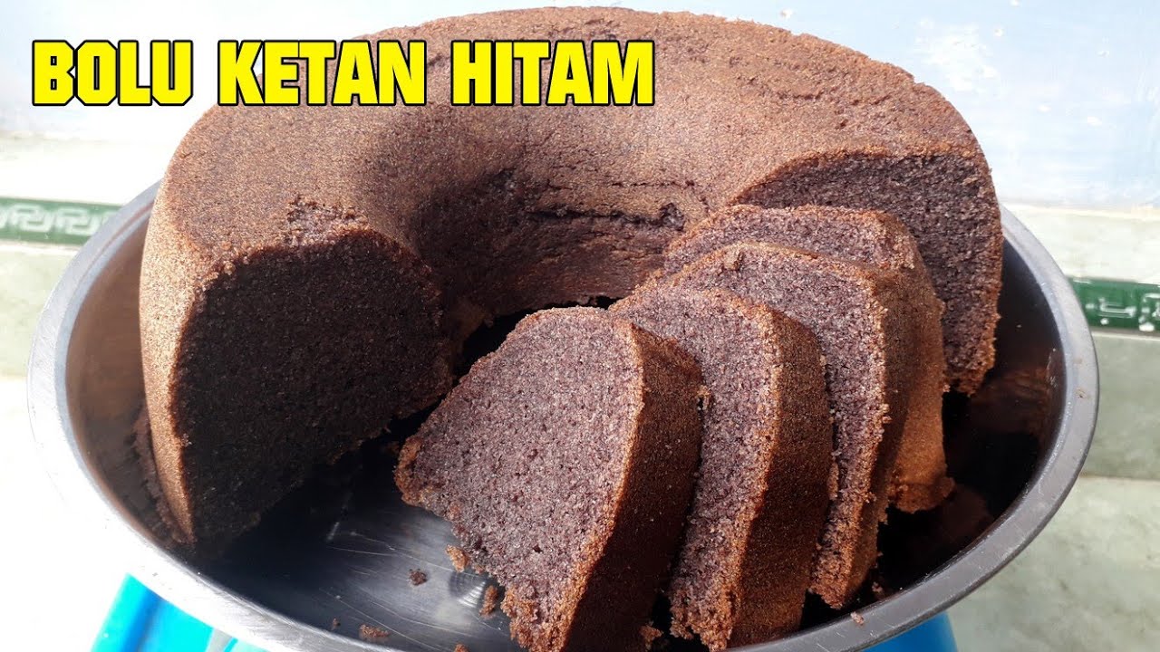 Cara membuat bolu ketan hitam panggang 4 telur