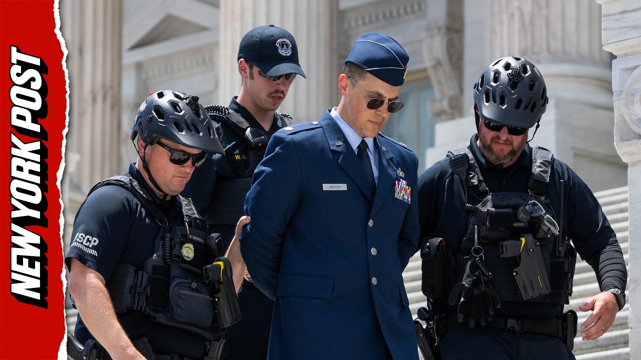 Air Force Major Jason Watson Faces Arrest at Capitol While Demanding Trump’s Impeachment