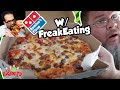 Cheeseburger Pizza @Domino's Pizza || Collab w/ @FreakEating || Drive Thru Thursday