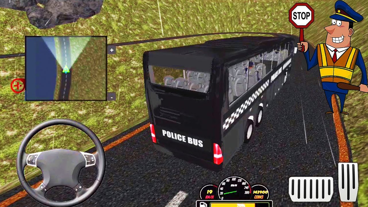 Offroad US Police Duty Bus Driver Games – Mountain Police Bus Drivig Simulator #2 – Android Gameplay