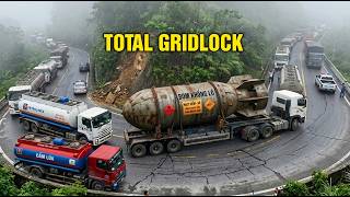 100 Rolling Bombs Trapped: The Most Insane Mountain Gridlock EVER!!!