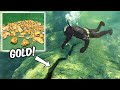 Picking gold nuggets out of underwater crack