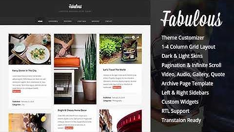 Fabulous - Responsive Masonry Blog WordPress Theme | Themeforest Website Templates and Themes