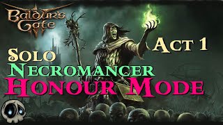 BG3  Solo Necromancer  Honour Mode!   Act 1