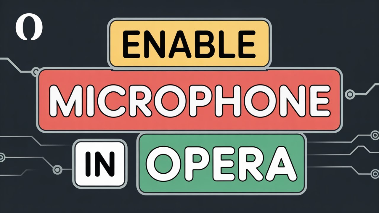 How to Enable Microphone in Opera [GUIDE] - YouTube