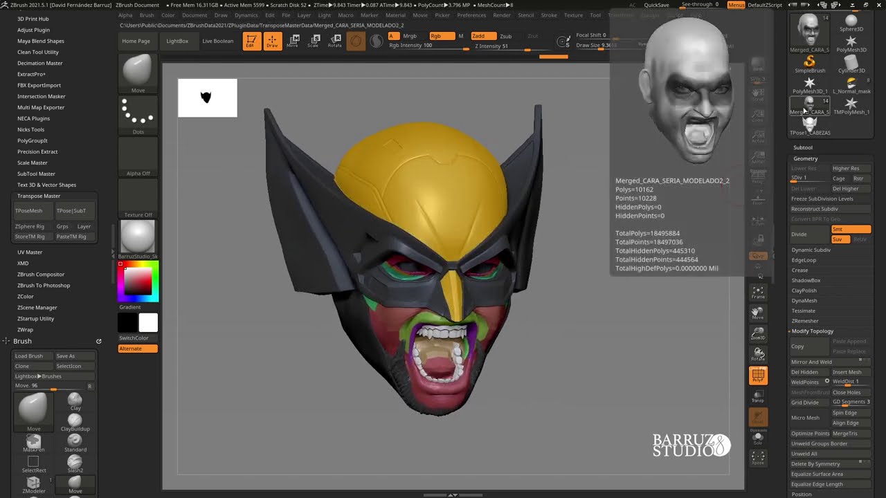 zbrush 2018 mask by topology