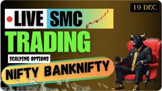 live trading on NIfty and Banknifty options | 21\12\2023 | live smc trading