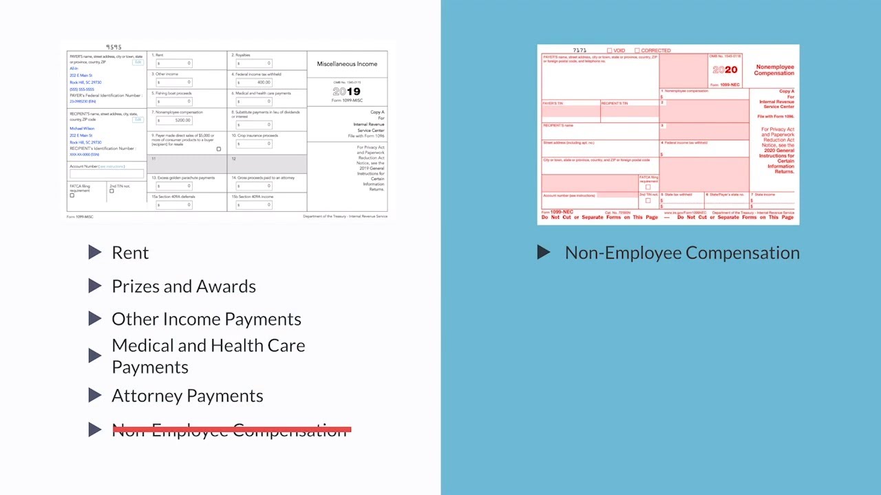 What Is The Difference Between Form 1099 Misc Vs Nec Taxbandits Youtube