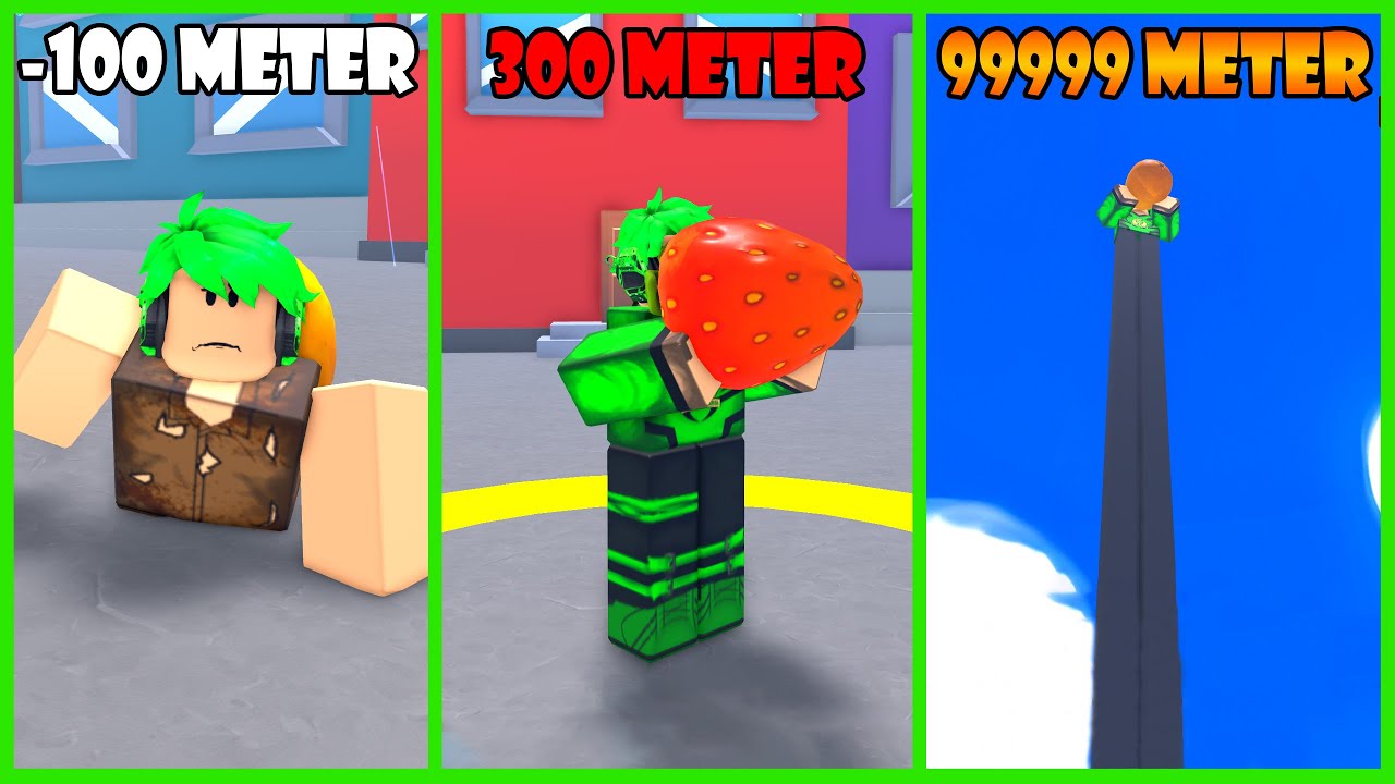 Aku Memakan Buah Ajaib Yang Bisa Membuat Kakiku Panjang Sampai Ke langit - Roblox Get Tall And Fall