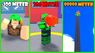 Aku Memakan Buah Ajaib Yang Bisa Membuat Kakiku Panjang Sampai Ke langit - Roblox Get Tall And Fall screenshot 4