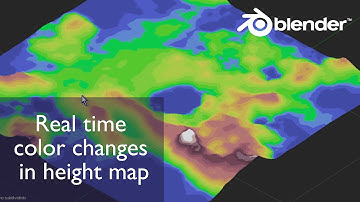 Real time color height map test | Blender