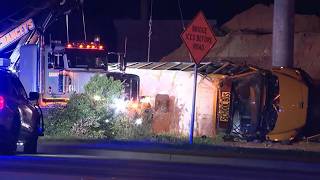 25 hospitalized after Salem High School football team bus overturns