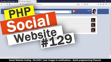 Social Website from scratch - Part 129 - User Images in notifications | OOP PHP with MYSQL Database