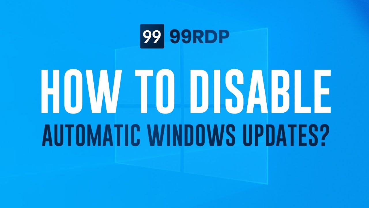 How To Disable Automatic Windows Updates - YouTube