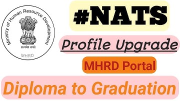 How to upgrade profile of NATS !! Upgrade Diploma to Graduation!! #mhrd #nats