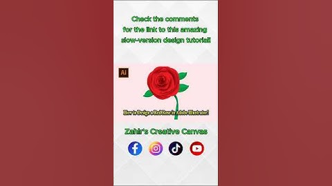 Create a Beautiful Red Rose in Illustrator! 🌹#shorts