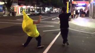 Dancing with banana man