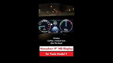 New Hansshow 9" HD Center Console Display - CarPlay Perfection! #modely #model3