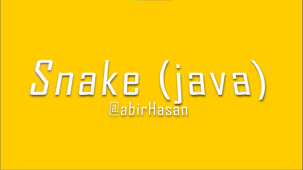 Snake game made with java || java application || project 8 - YouTube