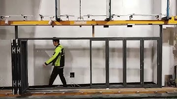 Aluminum bifold door testing#windows #bifoldwindow #foldingwindow #bifoldingwindow #testing #diy#fyp