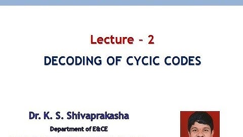 DECODING OF CYCLIC CODES