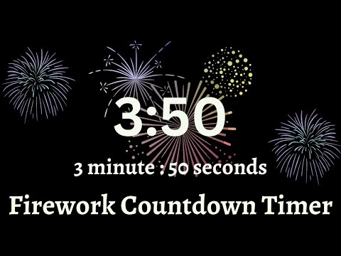 3m:50s - 4th Of July Countdown Firework Timer! (With Firework sound effect ending)