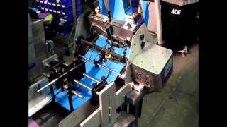 ST1450 with Manual Batch Count Tray 70% Speed. Batches of 5, 50# Offset Paper.