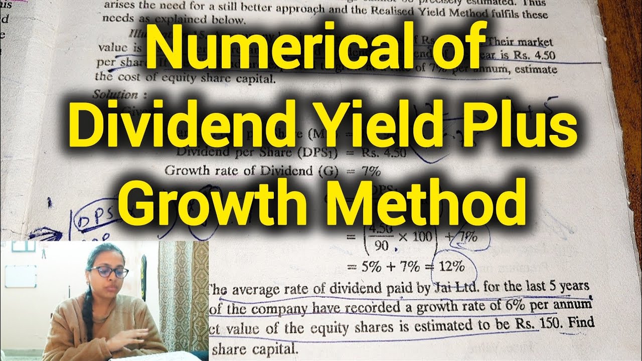 One More Numerical of Dividend Yield Plus Growth Method 