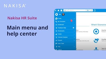 3. Discover the main menu and help center – Nakisa HR Suite software