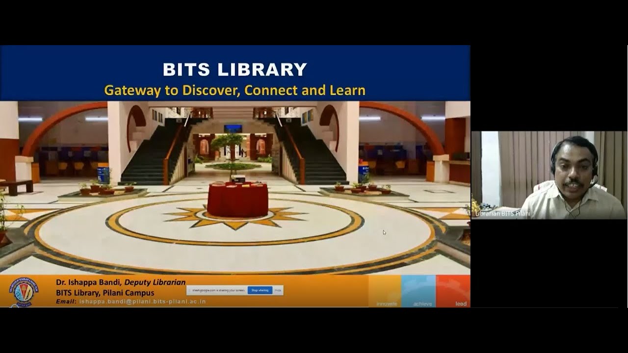 BITS Library Orientation for FD & HD Students 2nd October 2021 By Dr Ishappa Bandi, Deputy Librarian