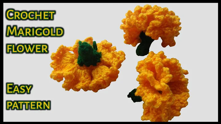 Crochet Marigold Flower making | Crochet Marigold ...