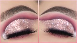 ماكياج كت كريس بجليتر رااائع 💥🥰😍 cut crease makeup with glitter 💥 amazing makeup 💥 #لعشاق_الميك_أب