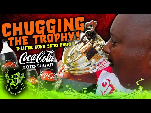 Coke Zero Chug Out of the Nathan's Trophy - YouTube