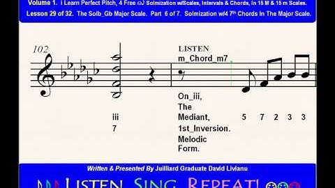 Part 6b. LESSON 29 of 32, The Solb_Gb Major Scale. EAR TRAINING EXERCISES