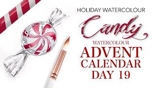 Holiday Watercolor Candy - Advent Calendar Day 19