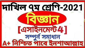 class 7 dakhil science assignment 4 answer 2021 দাখিল ষষ্ঠ শ্রেনির বিজ্ঞান অ্যাসাইনমেন্ট ৪