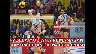 Yolla Yuliana Cantik Pemanasan Sebelum Lawan Bandung BJB Tandamata di GOR Purwokerto Kamera Goyang
