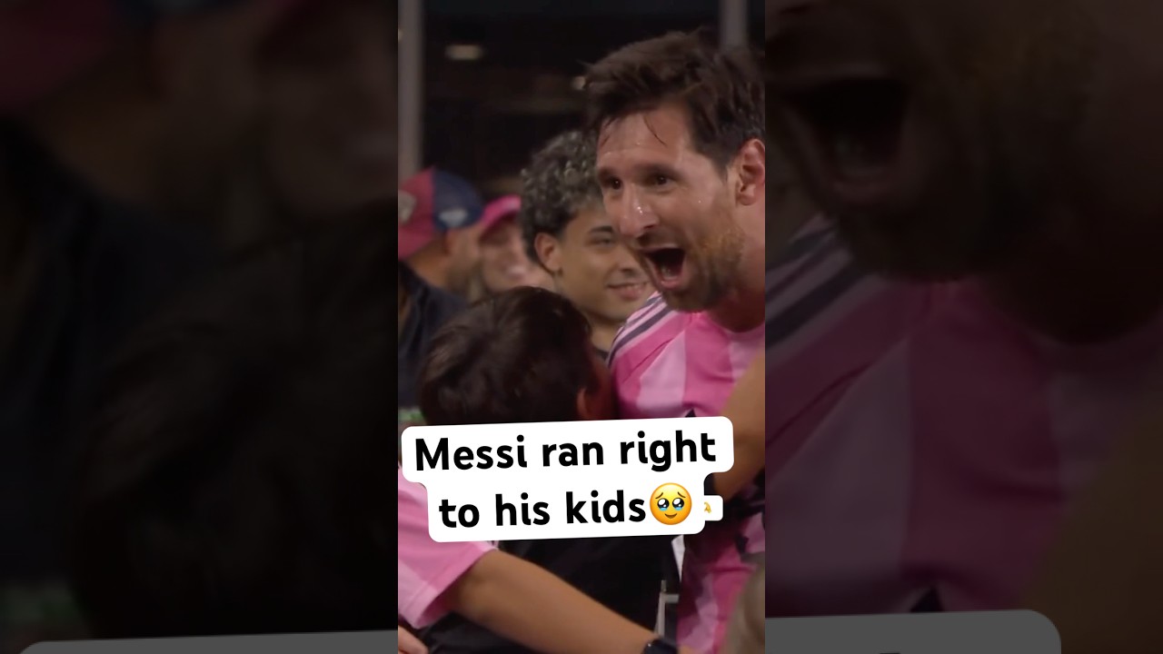 Messi celebrates game-winner with his kids❤️