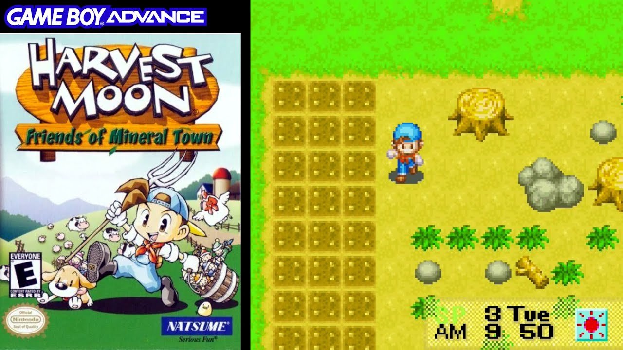 Harvest Moon: Friends of Mineral Town  (GBA) Gameplay 
