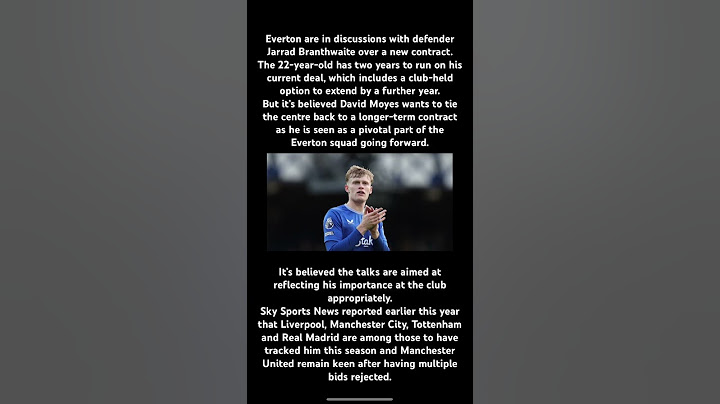 Everton in talks with Branthwaite over new deal #transfernews #everton #football #premierleague