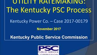 Video presentation - KY Power Rate Case 2017-00179