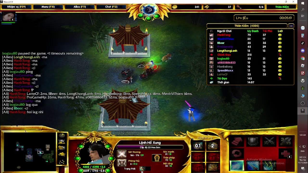 Map thien kiem 5vs5 che do moi 11 11 2024 youtube