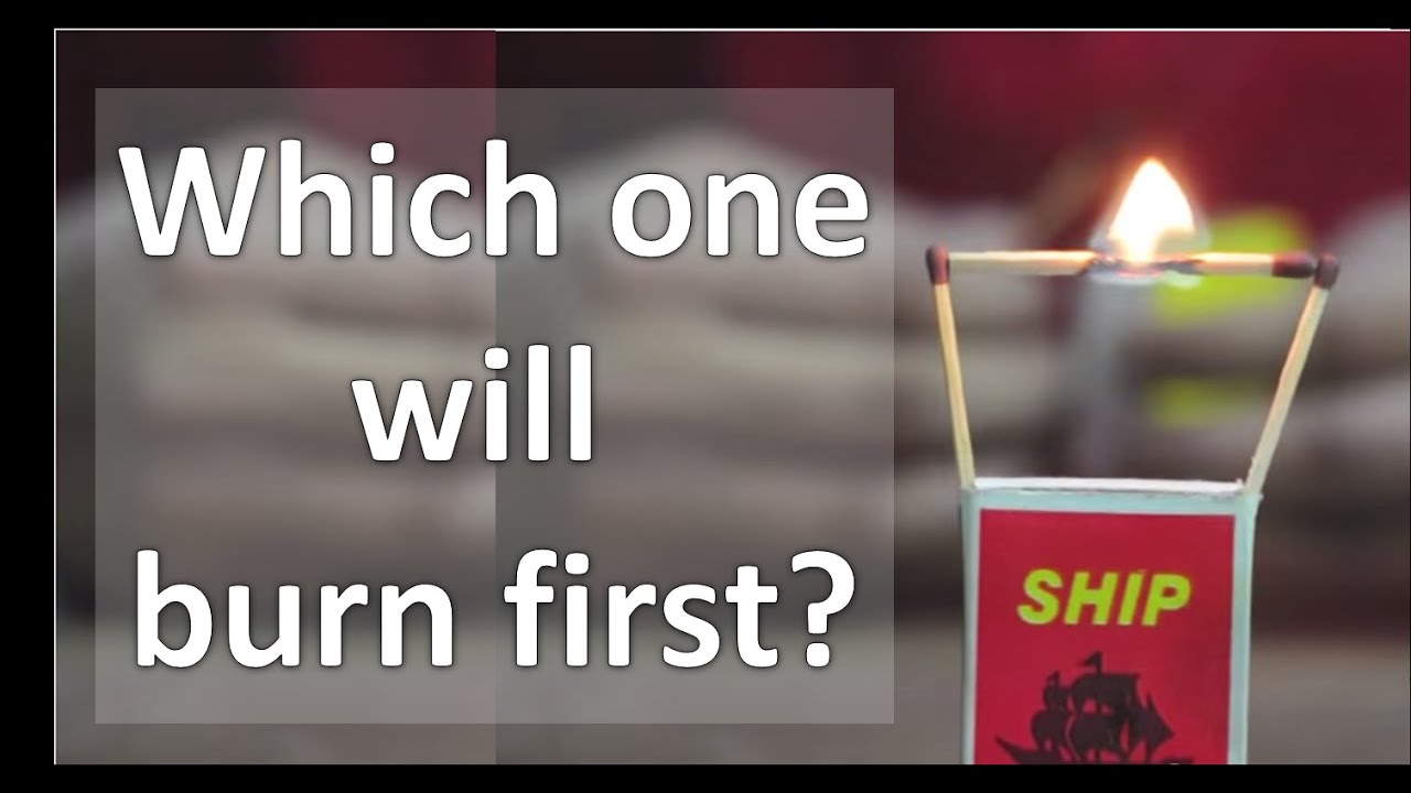 Which Matchstick Will Burn First? Simple Magical Matchstick Trick YouTube