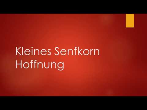 Kleines Senfkorn Hoffnung - Klavierbegleitung und Text zum Mitsingen