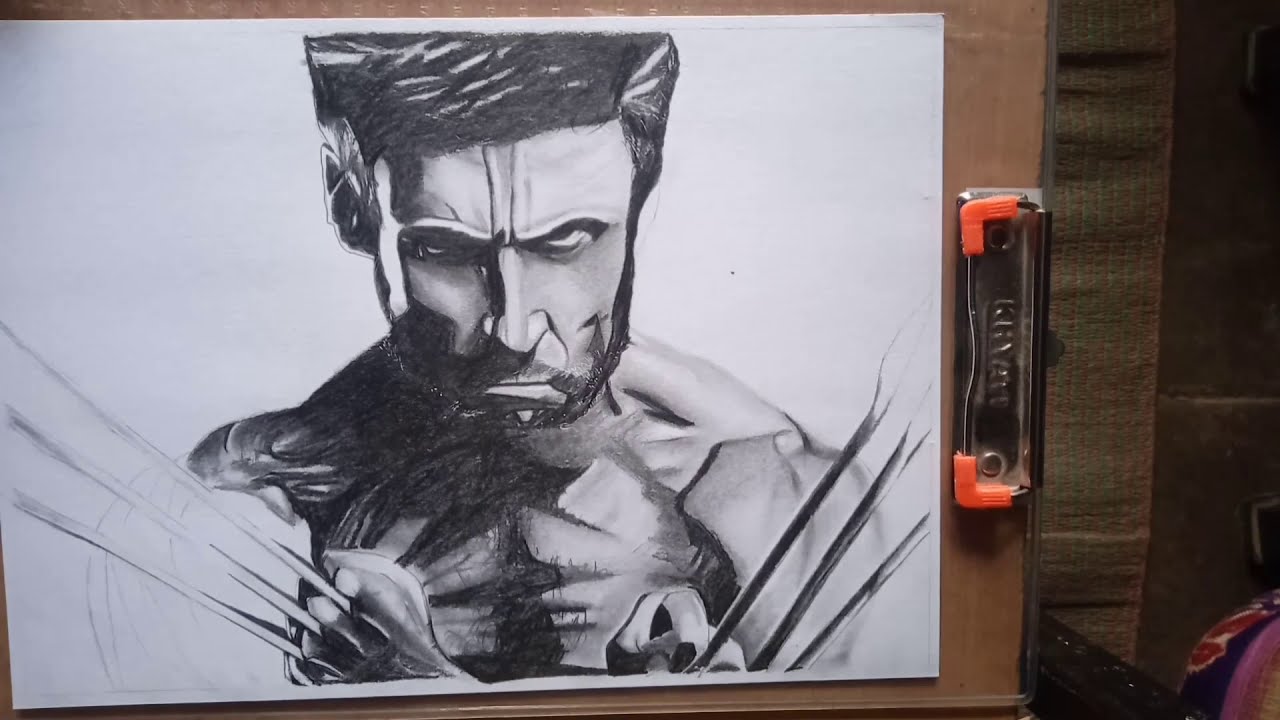 How to draw wolverine|sketch| hugh jackman | siddharth dubey | - YouTube