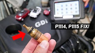 CODE P1114 P115 ENGINE LIGHT ON HYUNDAI KIA 2.4 GDI ENGINE