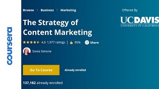 Coursera | The Strategy of Content Marketing | All quiz answers