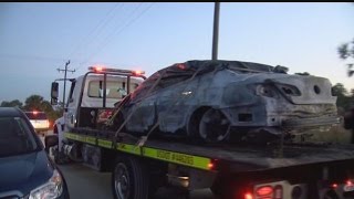Suspect sought after bodies found inside burned car in Punta Gorda