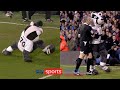 Billy badger gets sent off for breakdancing on the pitch