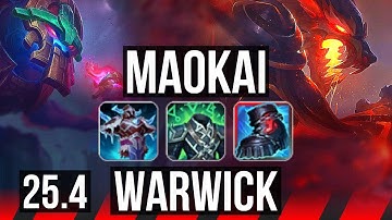 MAOKAI vs WARWICK (TOP) | Rank 12 Maokai | EUW Challenger | 25.4